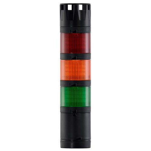 Stacklight, 24Vdc LED Flashing 3-way Green Amber Red with Buzzer