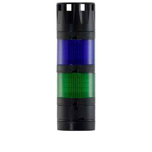 Stacklight, 24Vdc LED Flashing 2-way Green Blue with Buzzer