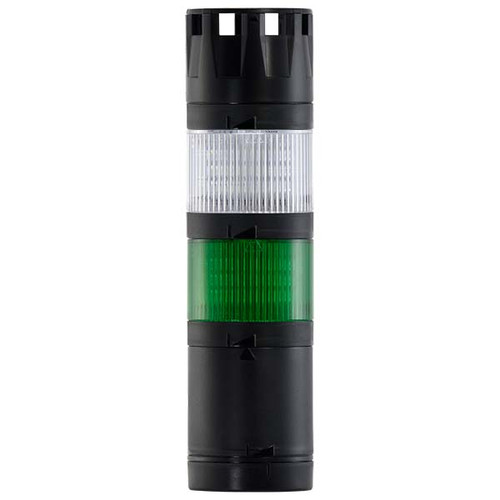 Stacklight, 24Vdc LED Flashing 2-way Green White with Buzzer