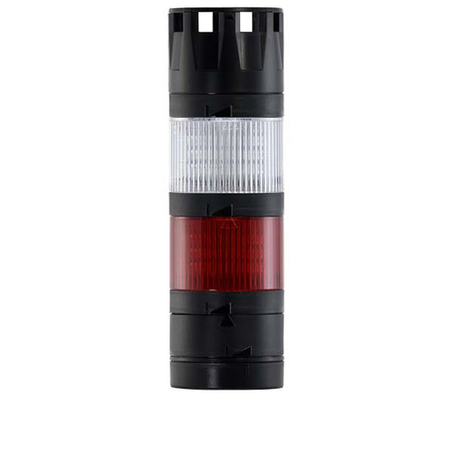 Stacklight, 24Vdc LED Flashing 2-way Red White with Buzzer
