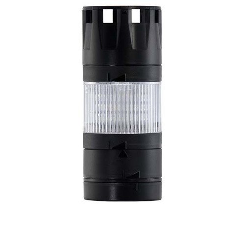 Stacklight, 24Vdc LED Flashing 1-way White with Buzzer
