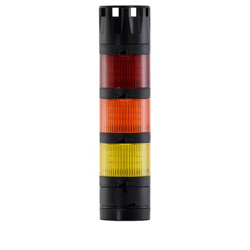 Stacklight, 24Vdc LED Flashing 3-way Yellow Amber Red with Buzzer