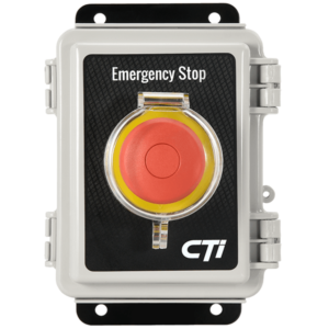 Emergency stop pushbutton switch, 120Vac or 24Vdc, 1 NC contact included (up to 6 contacts)
