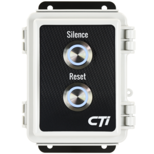 Silence/Reset switch, 24Vdc, LED lit, momentary, 24Vdc Out, NEMA 4 polycarbonate enclosure