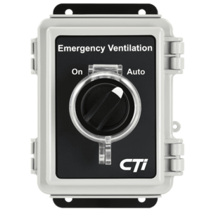 Emergency Ventilation On/Auto Switch, 120Vac, 1 set of NC contacts & 1 set of NO contacts.