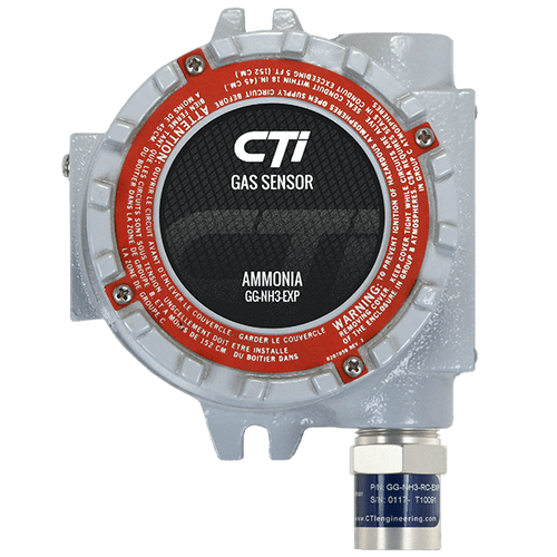 Gas Sensor, Ammonia 0-500 ppm, 4/20 mA output,  explosion-proof enclosure
