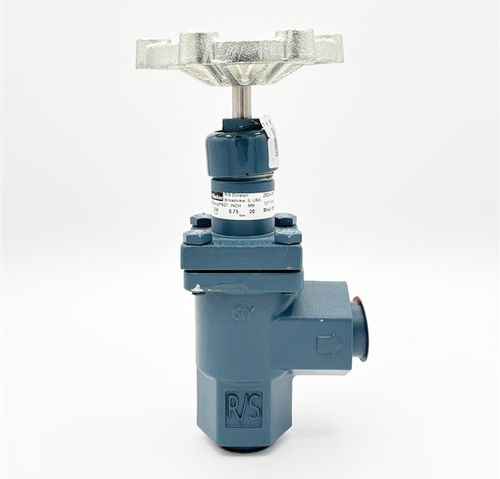 a075sh refrigeration valve, blue paint, handwheel