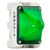 Horn/Strobe 120VAC, 100dB, white body, green lens, weather proof enclosure labeled 'AMMONIA'