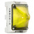 Horn/Strobe 120VAC, 100dB, white body, yellow lens, weather proof enclosure labeled 'AMMONIA'