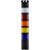 Stacklight, 120Vac LED Flashing 5-way Blue Yellow Amber Red White with Buzzer