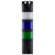 Stacklight, 120Vac LED Flashing 3-way Green Blue White with Buzzer