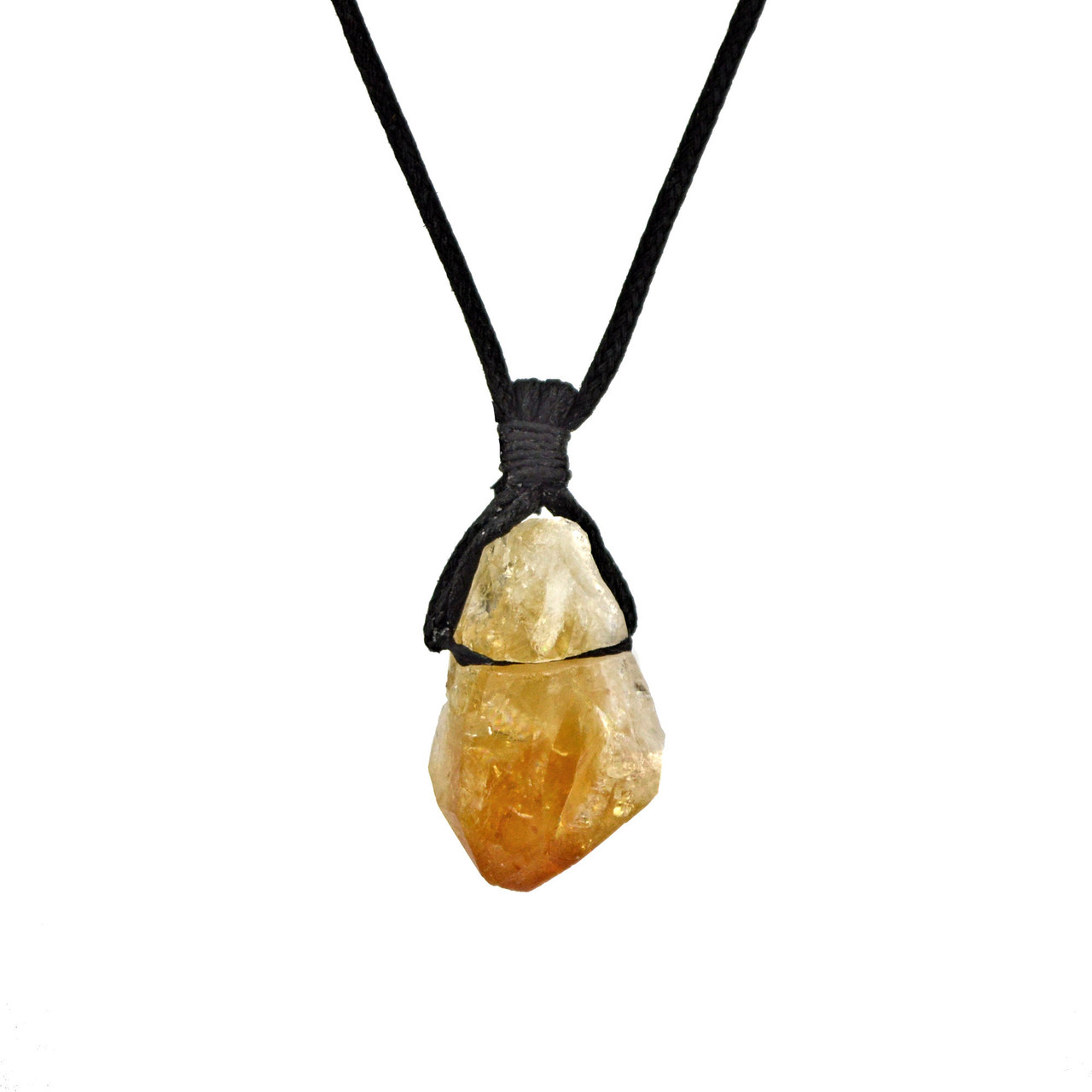 Jewelry :: Necklaces :: RAW CITRINE NECKLACE, Yellow Stone Necklace, Citrine  Crystal Necklace, November Birthstone Citrine Mens Jewelry Rough Citrine  Cord Necklace