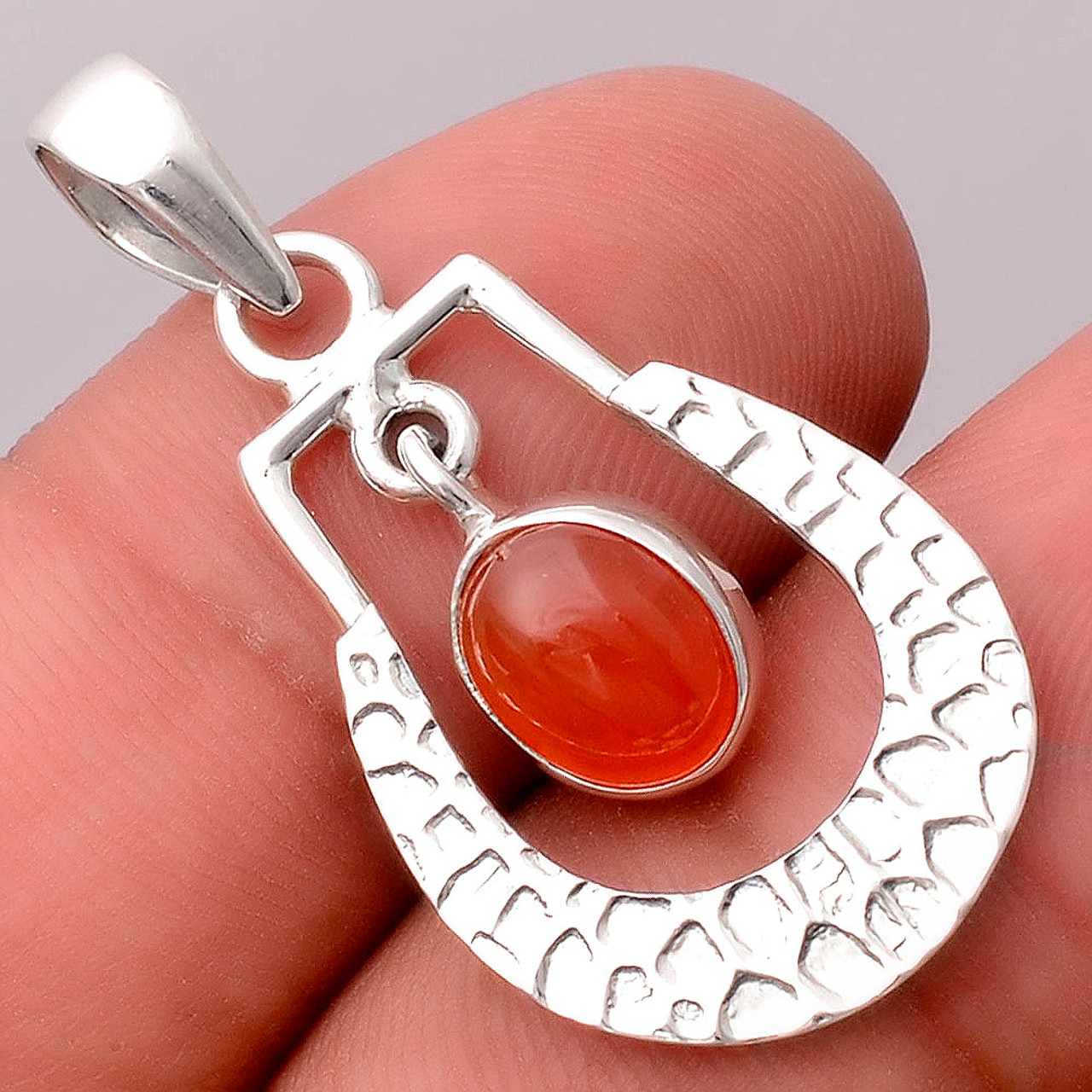 Carnelian Wrapped Pendant Necklace – Moonlit Crystal