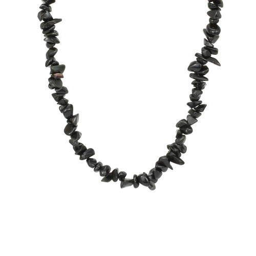 Black Obsidian Long Chip Necklace