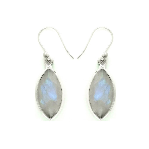 Sterling Silver Faceted Rainbow Moonstone Indian Gemstone Earrings ~

Rainbow Moonstone ~ A Goddess stone that is associated with the magic of the moon. Most powerful time to use a moonstone is during a full moon. Brings good fortune, success and love. Assists in foretelling the future. Enhances intuition and promotes inspiration. A passionate love stone, stimulating kundalini energy. An excellent stone to use during meditation to understand oneself.