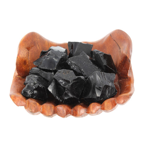 Black Obsidian, Raw ~
 
A powerful protection stone used to shield against negativity. Its metaphysical energy helps to clear the aura and stimulate intuitive gifts. A good grounding stone to use when doing spiritual or healing work. Helps to release anger and fear. Restores balance and harmony in ones life.