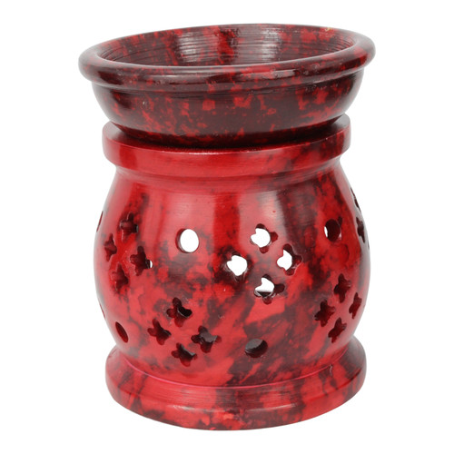 Red Soap Stone Oil Burner