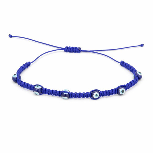 Evil Eye Woven Bracelets - Blue