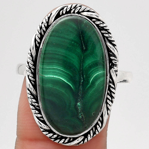 Malachite Eye Ring Size - 10