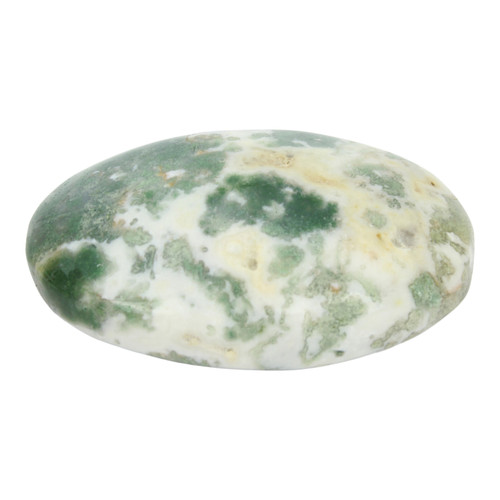 Palm Stone, Moss Agate ~

Believed by some to be more of a Chalcedony with dendritic inclusions of manganese, chrome, and/or iron, rather than an Agate. This stone does not contain organic matter but is rather formed from the weathering of strong volcanic rock with patterns due to different levels of oxidation of the crystals within. Brings one closer to the energies of Mother Earth and is capable of helping one stay grounded in the pursuit of their ideas and goals. Offers protection around one’s aura. Encourages self-expression and rebuilding the divine connection to nature that most of us had during childhood. Moss Agate urges one to find comfort in smaller, more human things rather than getting caught up in societal pressures. Reminds us that the less we stress, the happier we’ll be.