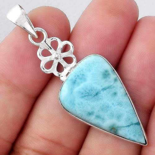 Sterling Silver Larimar Pendant