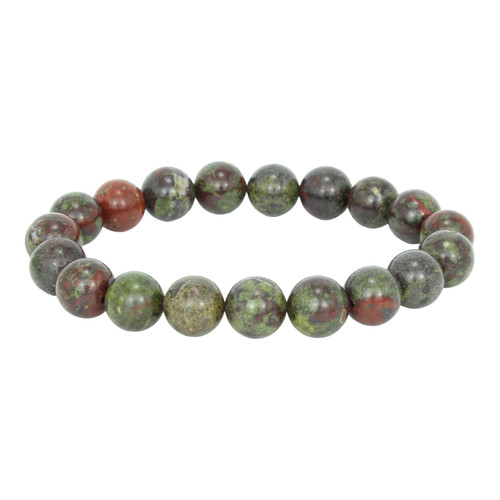 Dragons Blood Jasper Sphere 10mm Bracelet