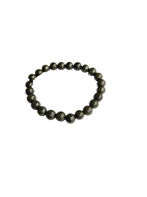 8mm tumbled pyrite bracelet