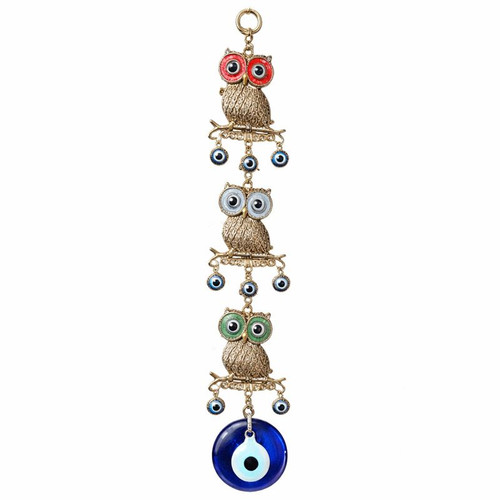 Evil Eye Wall Hanging Triple Owls