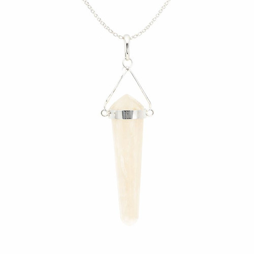 Selenite Point Pendant Necklace