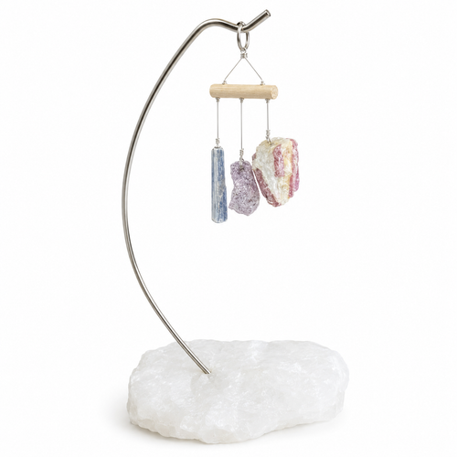 Serenity Desk Chime  (Lepidolite, Amethyst, Kyanite)