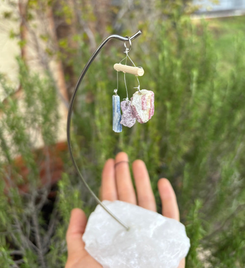 Serenity Desk Chime  (Lepidolite, Amethyst, Kyanite)