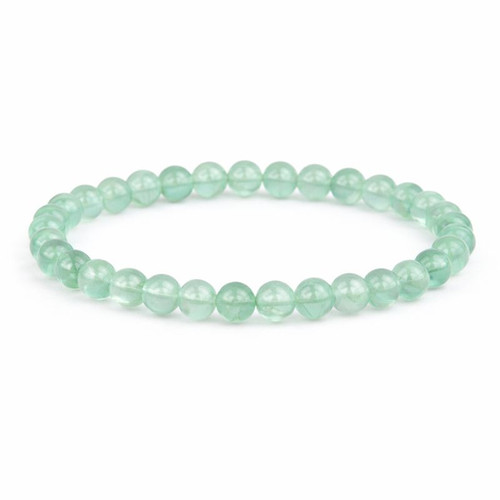 Green Fluorite Sphere Bracelet 6mm