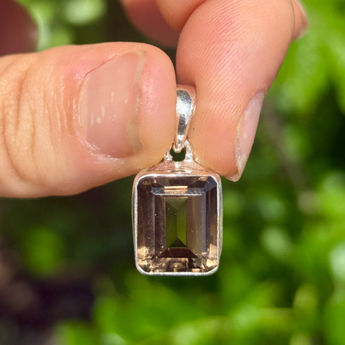 Smoky Quartz Sterling Silver Pendants