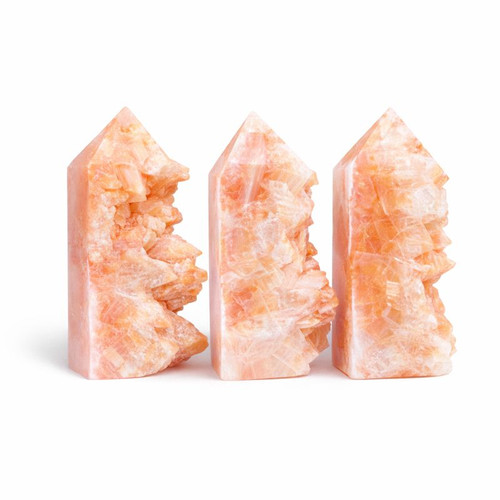 Pink Calcite Towers with Teeth