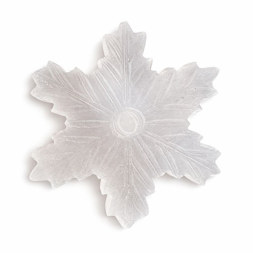 Selenite Snowflake Crystal Carving