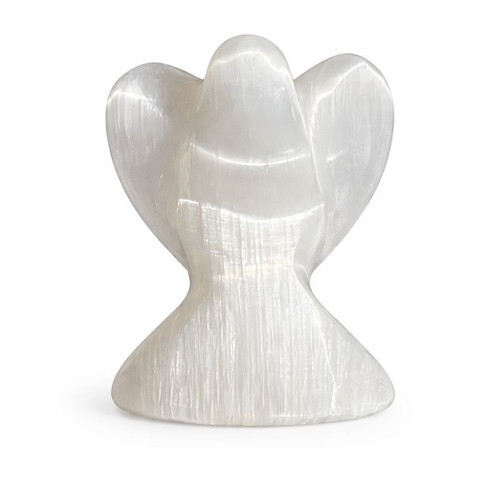 Polished Selenite Angel Carved Statues