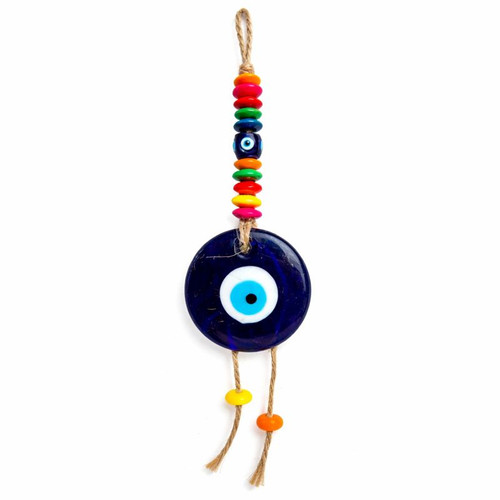 beaded evil eye wall hanging