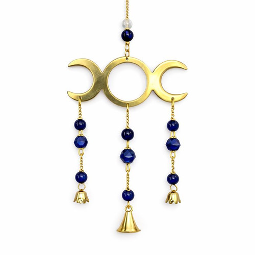 Small Gold Triple Moon Wind Chime