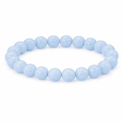 Angelite Beaded Bracelet 6mm