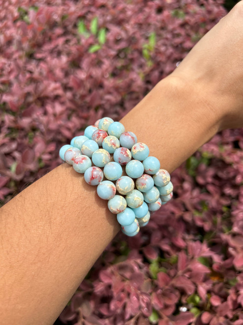 Agalmatolite 10mm Sphere Bracelet