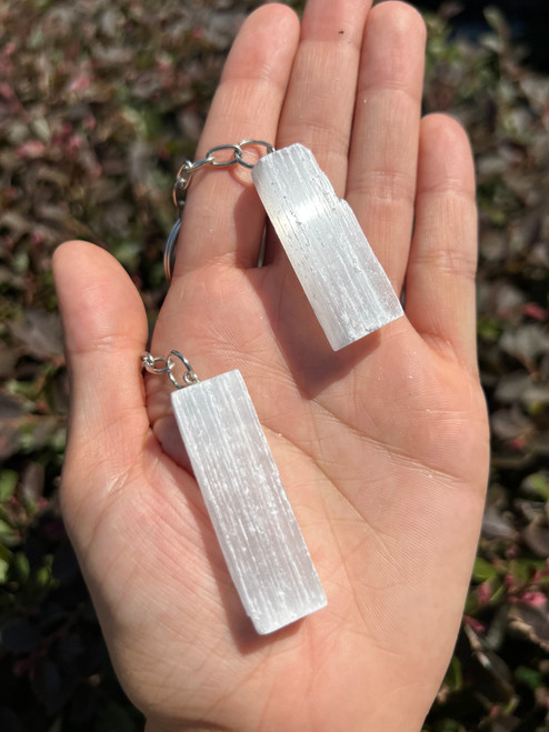 Selenite Gemstone Keychains