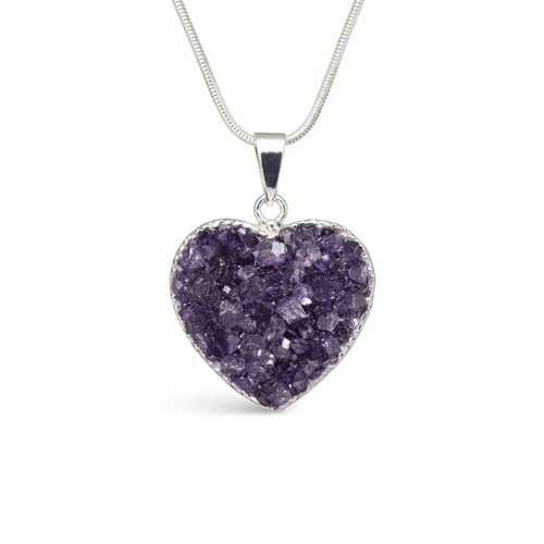 Heart Amethyst Pendants