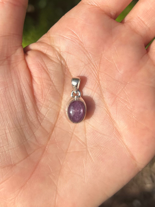 Sterling Silver Star Ruby Pendant