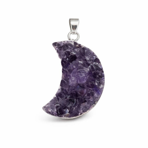 Crescent Moon Amethyst Pendants