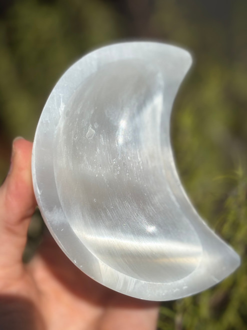 Selenite Moon Bowl