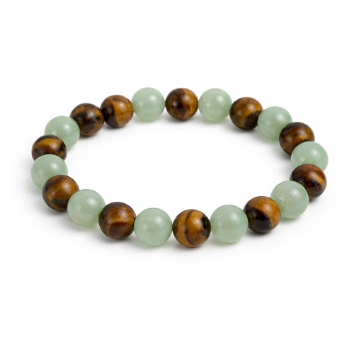 Tiger’s Eye & Green Aventurine Bracelet 8mm
