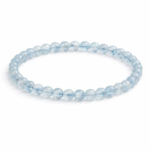 Aquamarine Crystal Sphere Bracelet 4mm