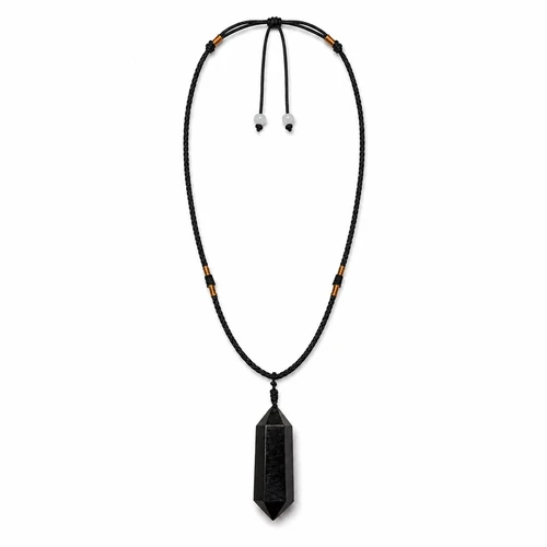 Double Terminated Obsidian Necklace