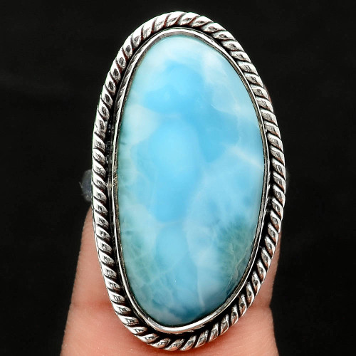 Top Grade Larimar (Dominican Republic) Ring Size: 7.5