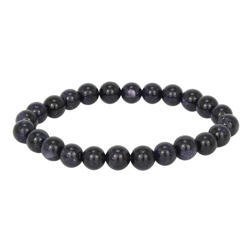 Blue Goldstone Sphere 8mm Bracelet